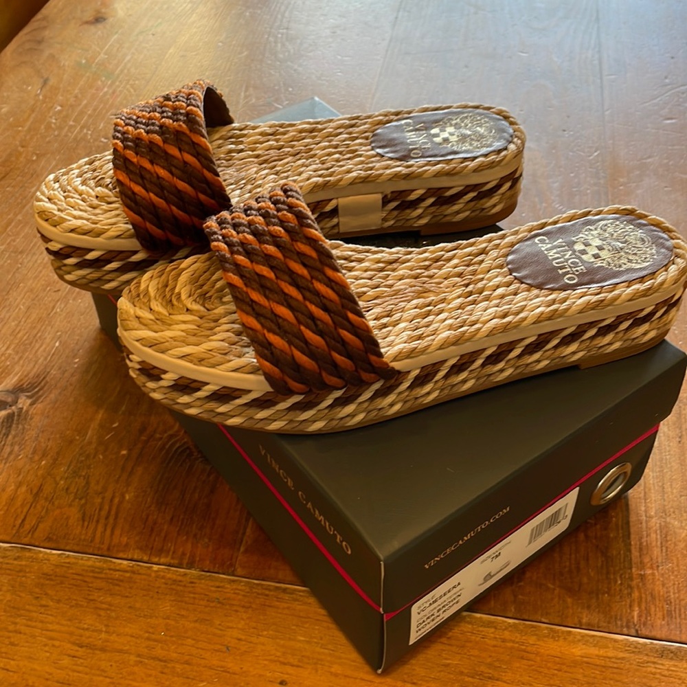 Vince Camuto Meseera Sandals, size 7, Brown Multi
